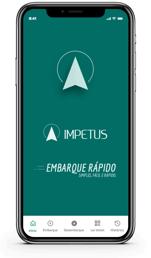 Imagens das telas do App de Embarque Rápido com a logomarca do App e da Eulabs